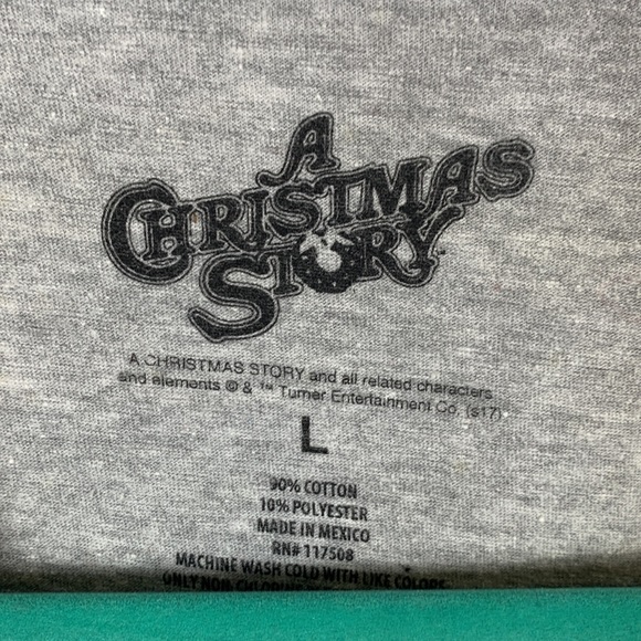 A Christmas Story heather grey short sleeved tee shirt size large. Ralphie - Picture 4 of 5